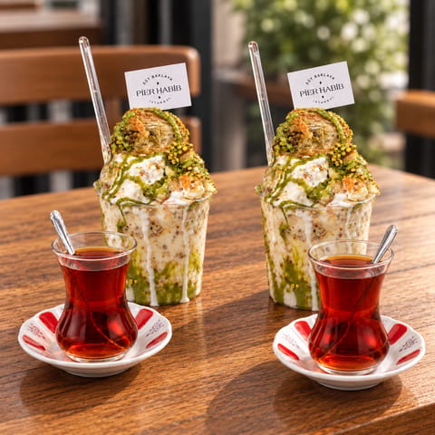 2 adet Dondurmam Baklava + 2 Çay